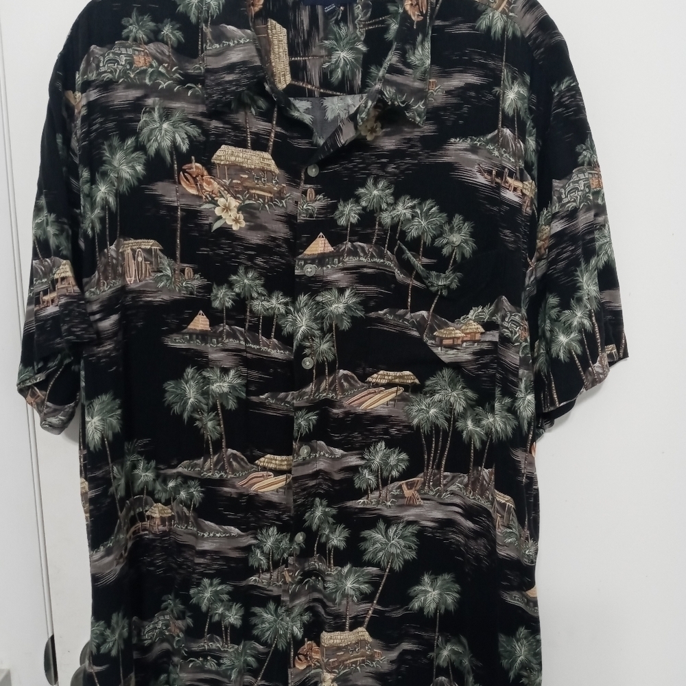 Croft & Barrow Men's Tropical Island Hawaiian Style Button Down Casual Shirt.XXL